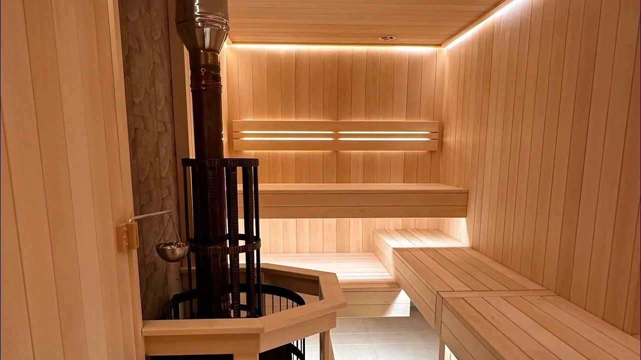 отделка парилки вагонкой из липы с полками