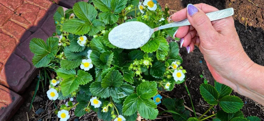 подкормка клубники весной — внесение удобрений под кусты на грядке